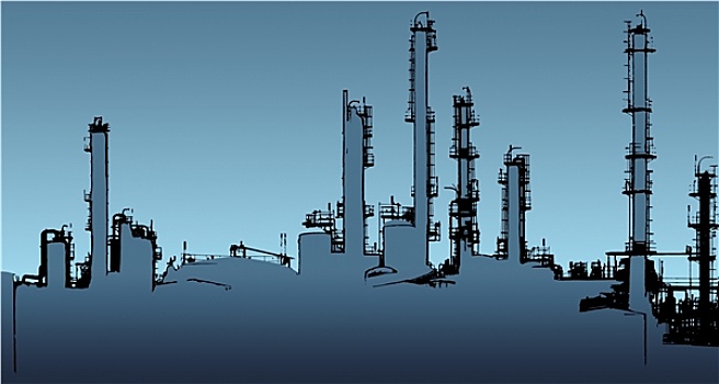 炼油厂,插画