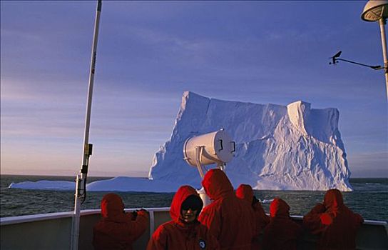 南极,海峡,游船,游客,摄影,冰山,日落