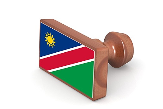 木质,图章,纳米比亚,旗帜