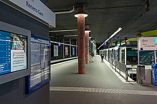 地铁,火车站,洛桑,沃州,西部,瑞士