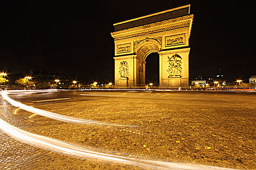 红绿灯,小路,拱形,巴黎,法国