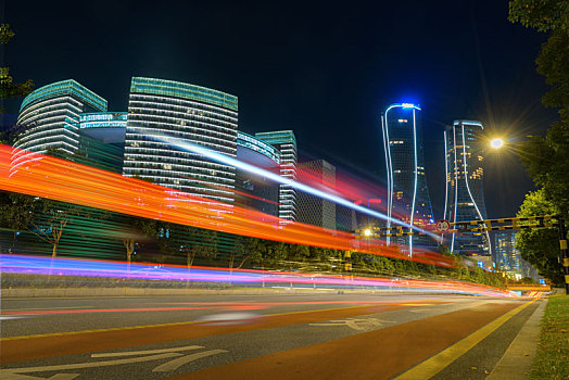 汽车,光影,城市夜景