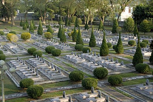 战争,墓穴,许多,墓碑,越南,军人,军事墓地,东南亚,亚洲