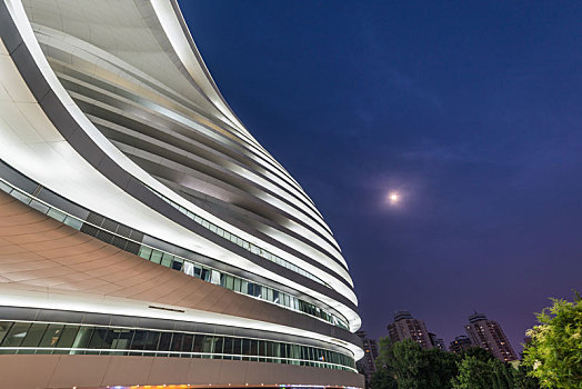中国北京银河soho建筑夜景