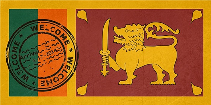 欢迎,斯里兰卡,旗帜,护照