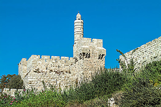 塔,老城,耶路撒冷,以色列,亚洲