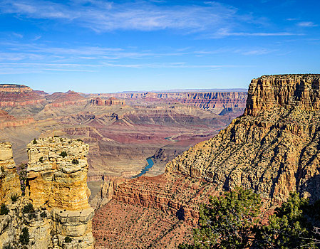 峡谷,风景,大峡谷,科罗拉多河,侵蚀,石头,南缘,大峡谷国家公园,亚利桑那,美国,北美