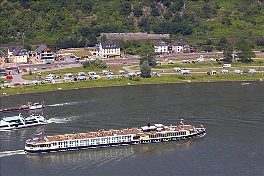 船,莱茵河,德国