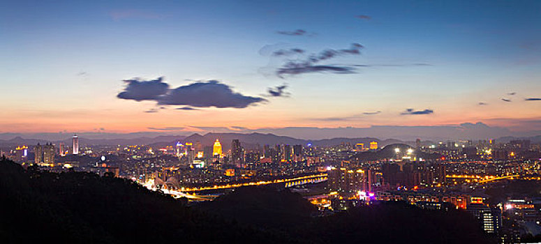 江门,城市,夜景