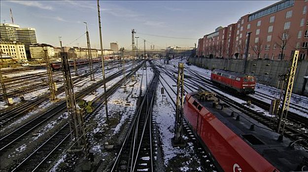 铁路,靠近,慕尼黑,巴伐利亚