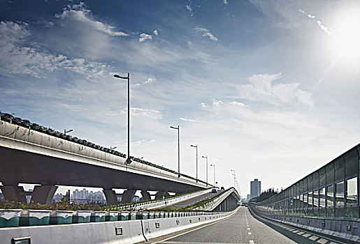 空,高架桥,公路,上海,中国