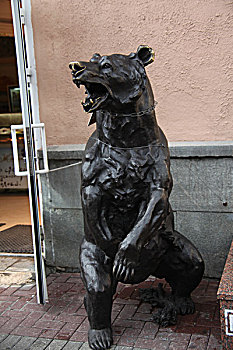 俄罗斯商店象征性动物黑熊