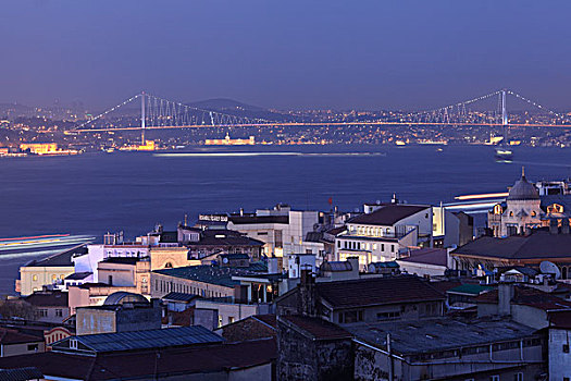 伊斯坦布尔,城市,黄昏,土耳其