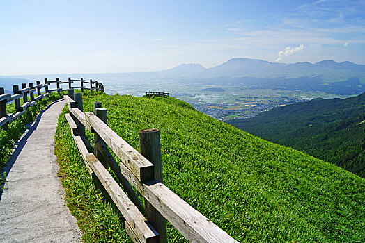 五个,山脉,熊本,日本