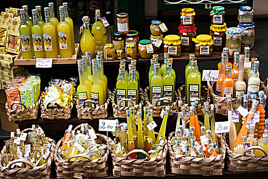 瓶子,市场,波西塔诺,坎帕尼亚区,意大利