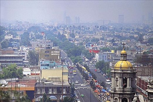 城市,烟雾,空气污染,墨西哥,中美洲