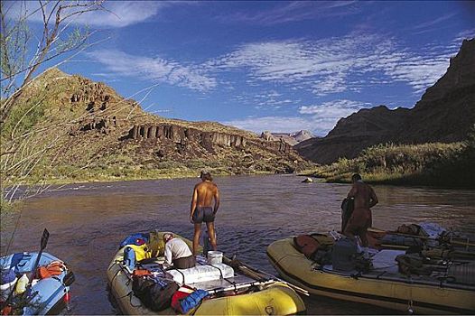 乘筏,水上运动,船,休息,大峡谷,亚利桑那,美国,北美
