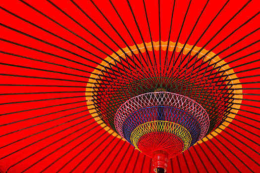 传统,红色,伞