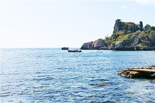 风景,爱奥尼亚海,靠近,贝拉岛,海滩,西西里