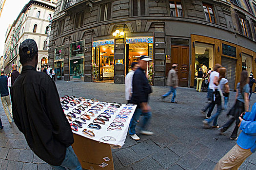 意大利,佛罗伦萨,街道,摊贩,销售,墨镜