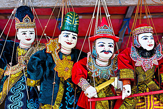 木偶,纪念品,店,毁坏,城市,蒲甘,缅甸,东南亚,亚洲