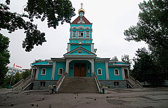 哈萨克斯坦,阿拉木图,大教堂