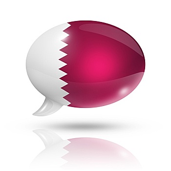 卡塔尔,旗帜,对话气泡框