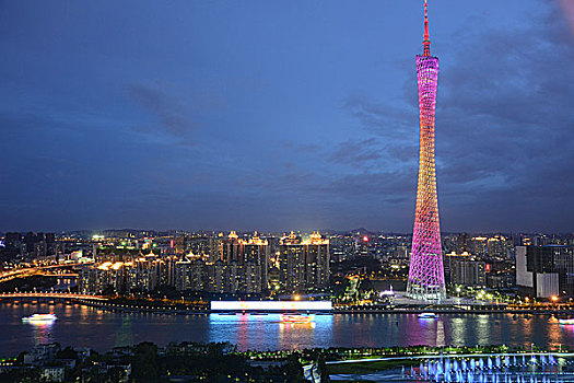 广州新电视塔,别称小蛮腰,广东广州海珠区