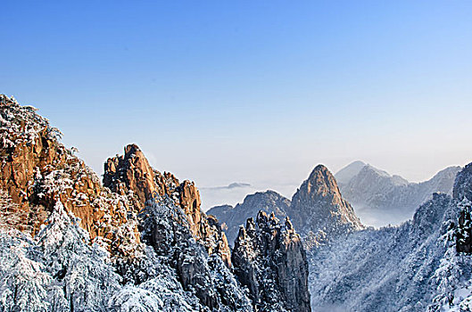 黃山冬季雪景