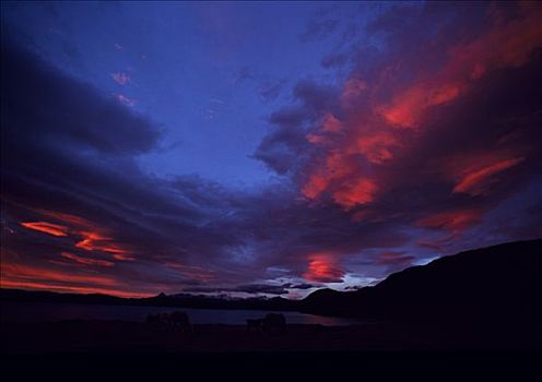 黎明,上方,拉哥裴赫湖