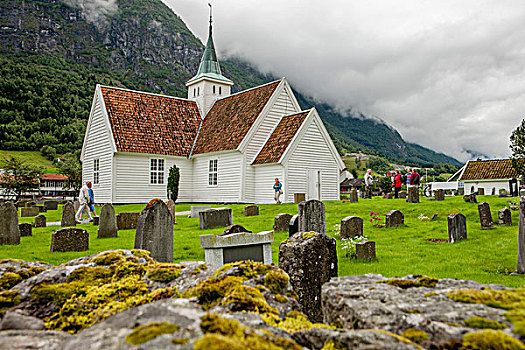 老,教堂,挪威