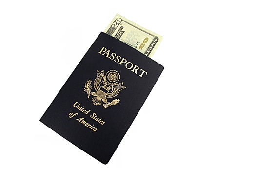 美国,护照,20美元,钞票
