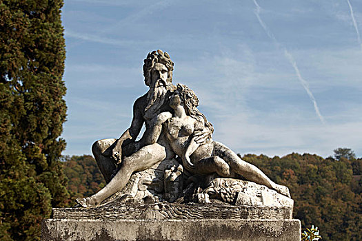 父亲,莱茵河,母兽,摩泽尔,雕塑,科布伦茨,莱茵兰普法尔茨州,德国,欧洲
