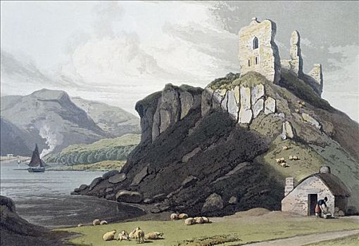 城堡,茂尔岛,苏格兰,1818年,艺术家
