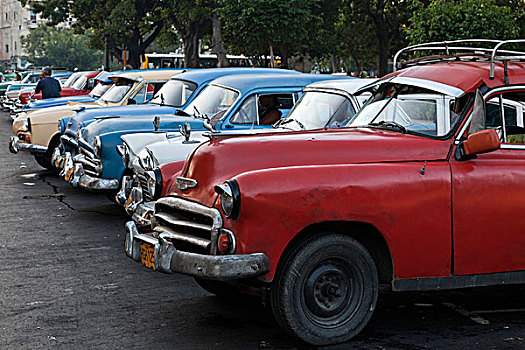 老爷车,公园,北美,哈瓦那,古巴
