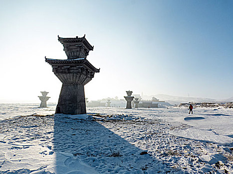冬季寺庙