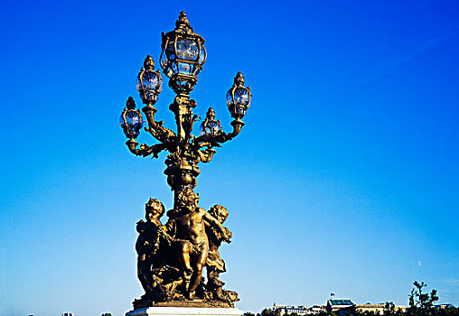 亚历山大三世,桥,雕塑,枝状大烛台,巴黎,法国