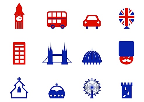 伦敦,音乐放大器,英国,象征,设计,隔绝,白色背景,红色,蓝色