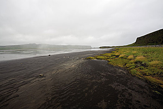 黑沙,海滩,半岛,冰岛