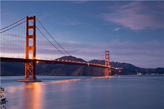 桥,黄昏,旧金山,加利福尼亚