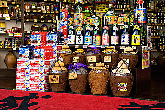 酒品商店,街道,那霸,城市,冲绳岛,日本