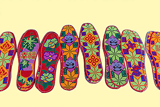 布纹花卉鞋垫工艺品