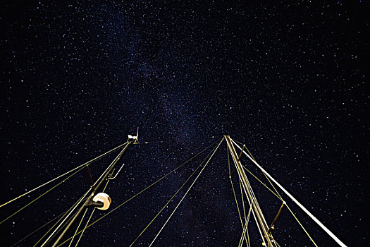 桅杆,帆船,海洋,不列颠哥伦比亚省,加拿大