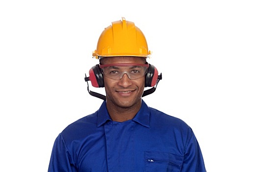 建筑工人,头盔,眼镜