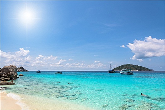 漂亮,海滩,苏梅岛,西米兰,泰国