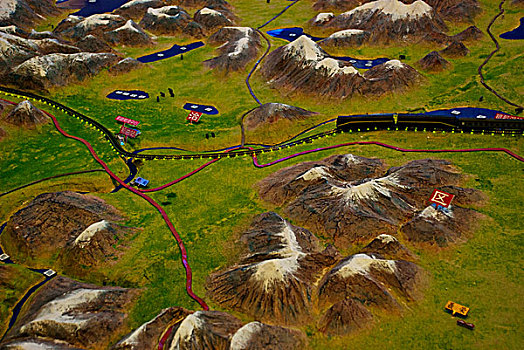 青藏高原高速铁路规划图模型