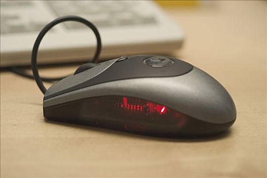电脑鼠标,书桌