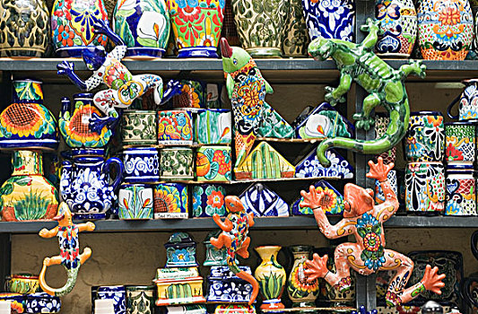墨西哥,瓜纳华托,圣米格尔,纪念品,陶器