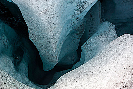 缝隙,冰河,舌头,斯卡夫塔菲尔国家公园,东方,冰岛,欧洲