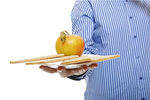 健康生活,男性,手,薄脆饼干,苹果